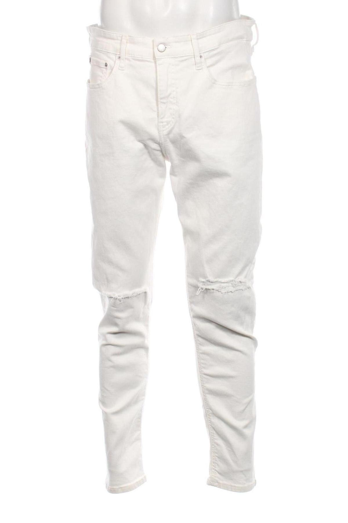Мъжки дънки Calvin Klein Jeans, Размер L, Цвят Бял, Цена 144,18 лв.