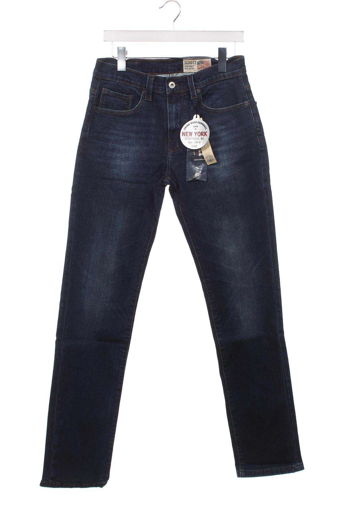 Męskie jeansy Schott, Rozmiar S, Kolor Niebieski, Cena 137,46 zł