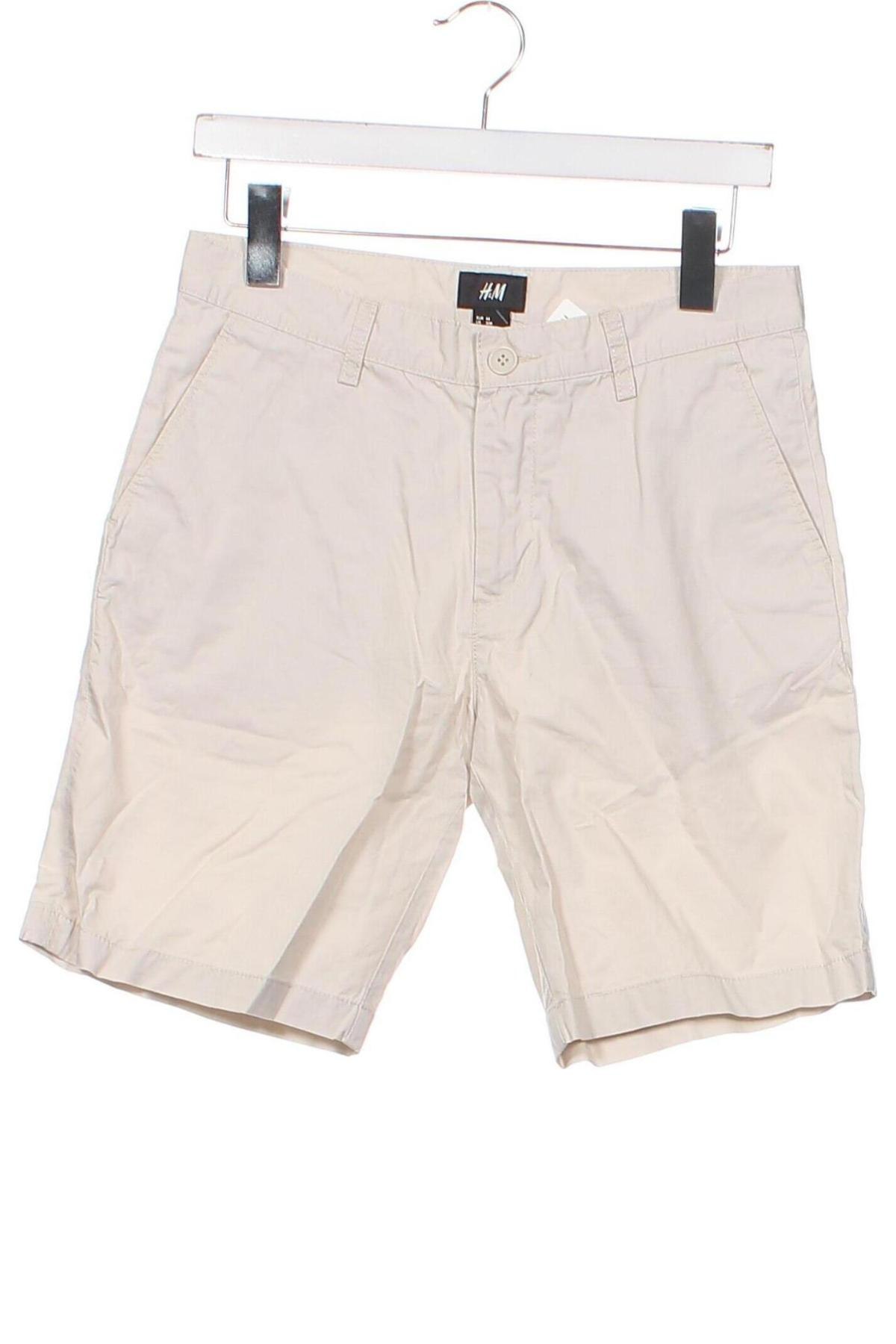 Мъжки къс панталон H&M, Размер S, Цвят Бежов, Цена 10,75 лв.
