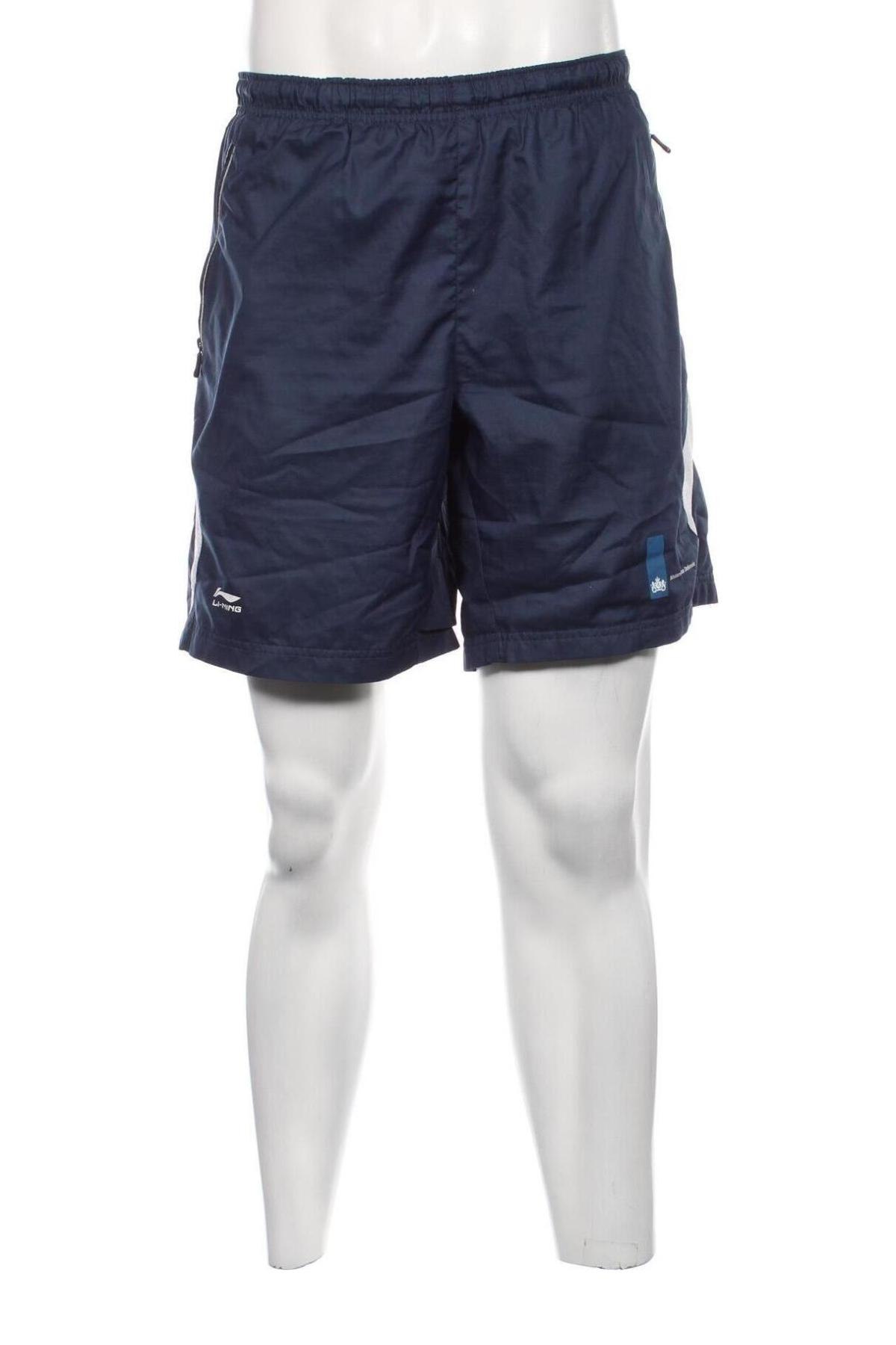 Pantaloni scurți de bărbați Li-Ning, Mărime XL, Culoare Albastru, Preț 59,21 Lei