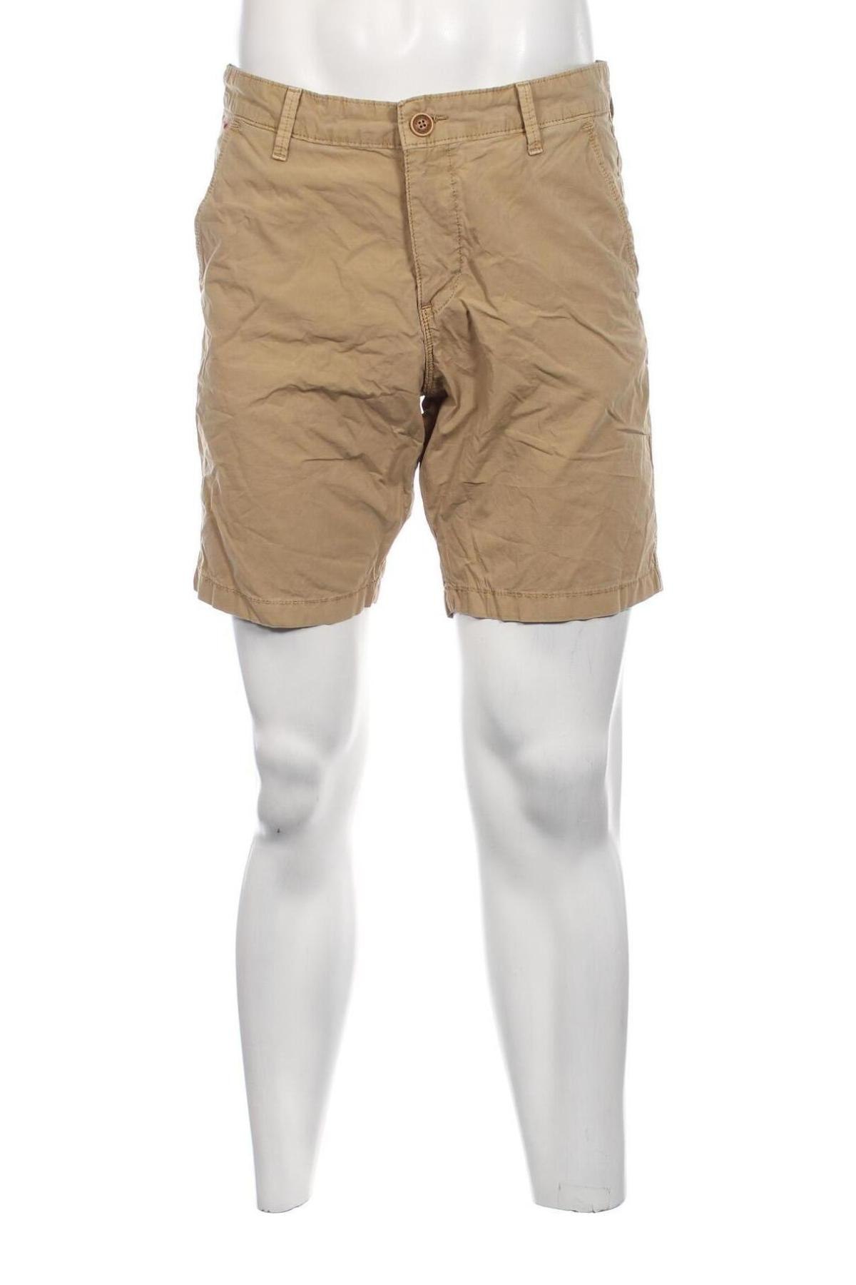 Ανδρικό κοντό παντελόνι Napapijri, Μέγεθος M, Χρώμα  Μπέζ, Τιμή 33,40 €