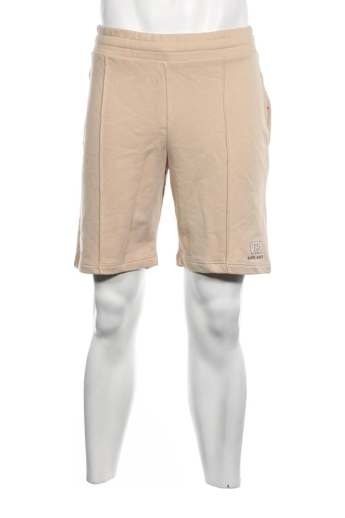 Ανδρικό κοντό παντελόνι Viral Vibes, Μέγεθος M, Χρώμα  Μπέζ, Τιμή 6,88 €
