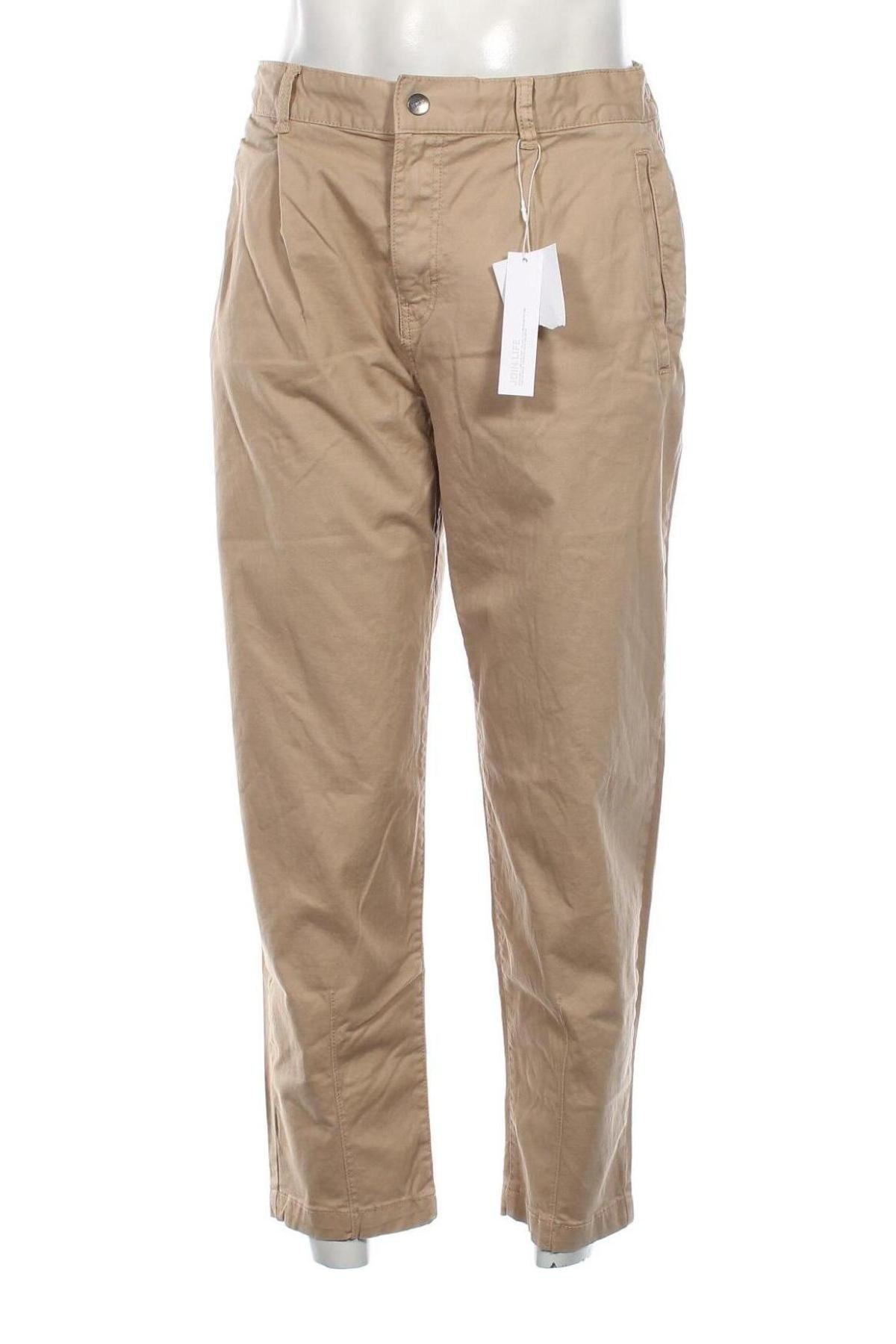 Мъжки панталон Bershka, Размер M, Цвят Бежов, Цена 18,86 лв.