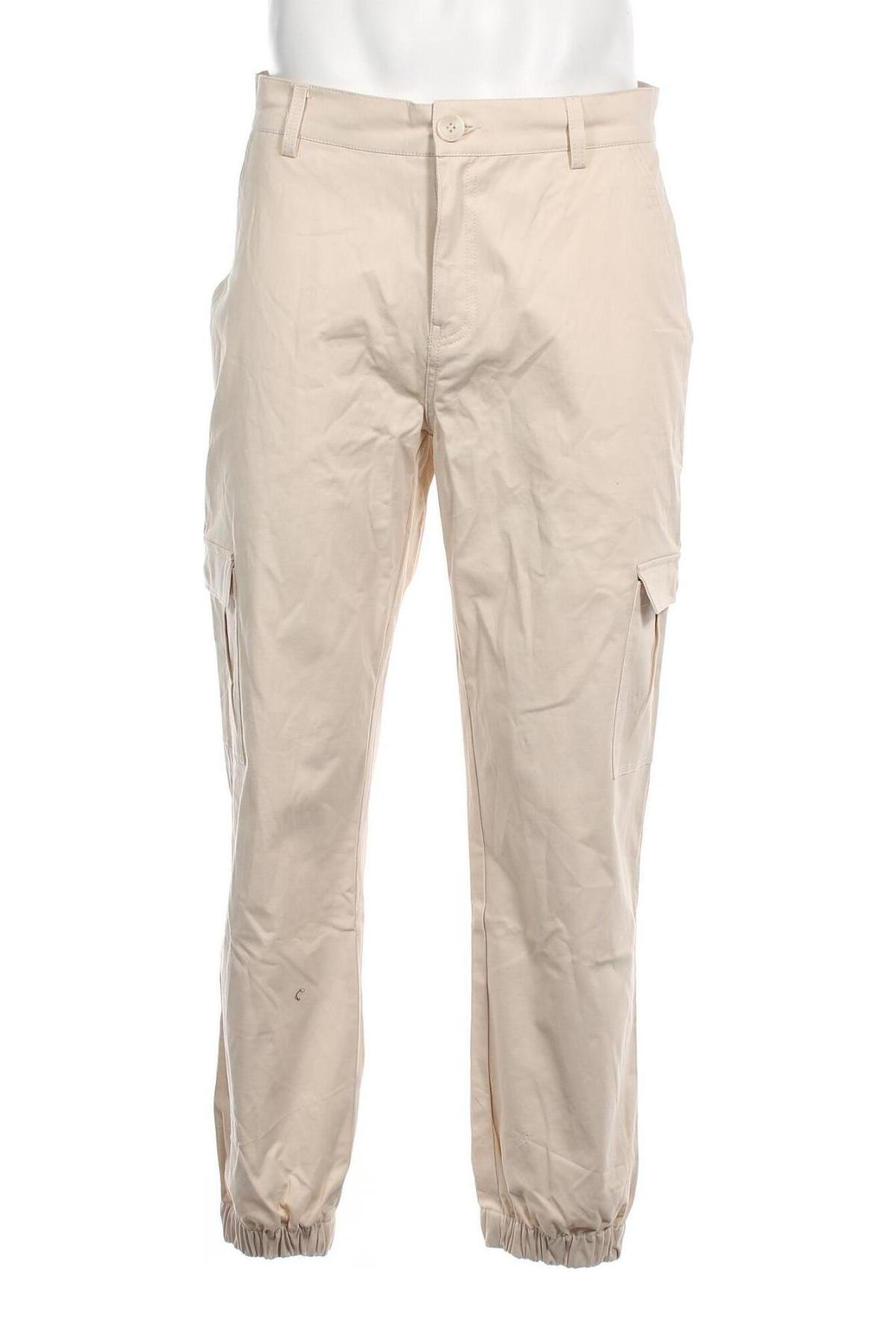 Ανδρικό παντελόνι Dan Fox X About You, Μέγεθος L, Χρώμα Εκρού, Τιμή 15,70 €