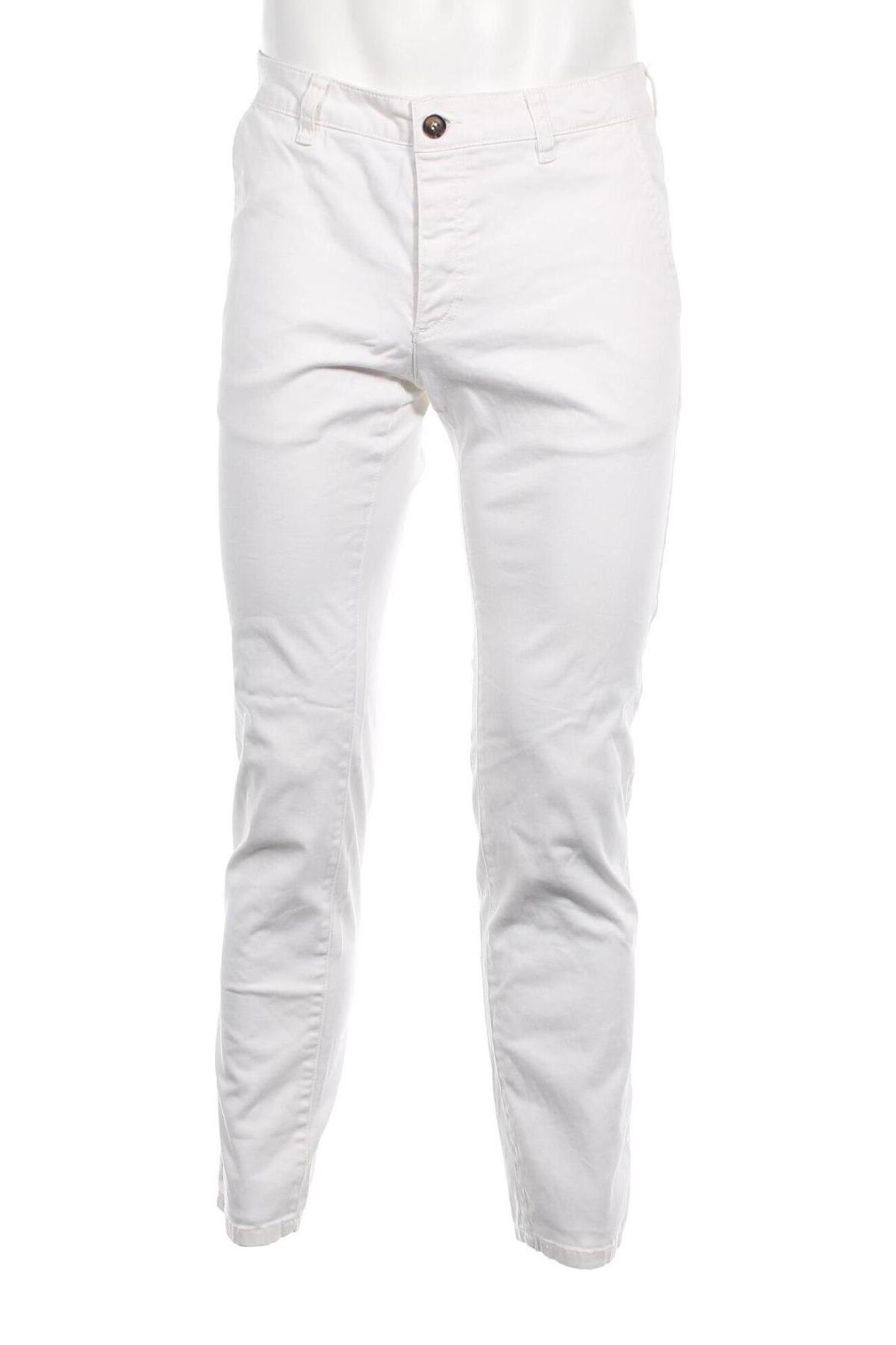 Мъжки панталон Pier One, Размер M, Цвят Бял, Цена 46,00 лв.