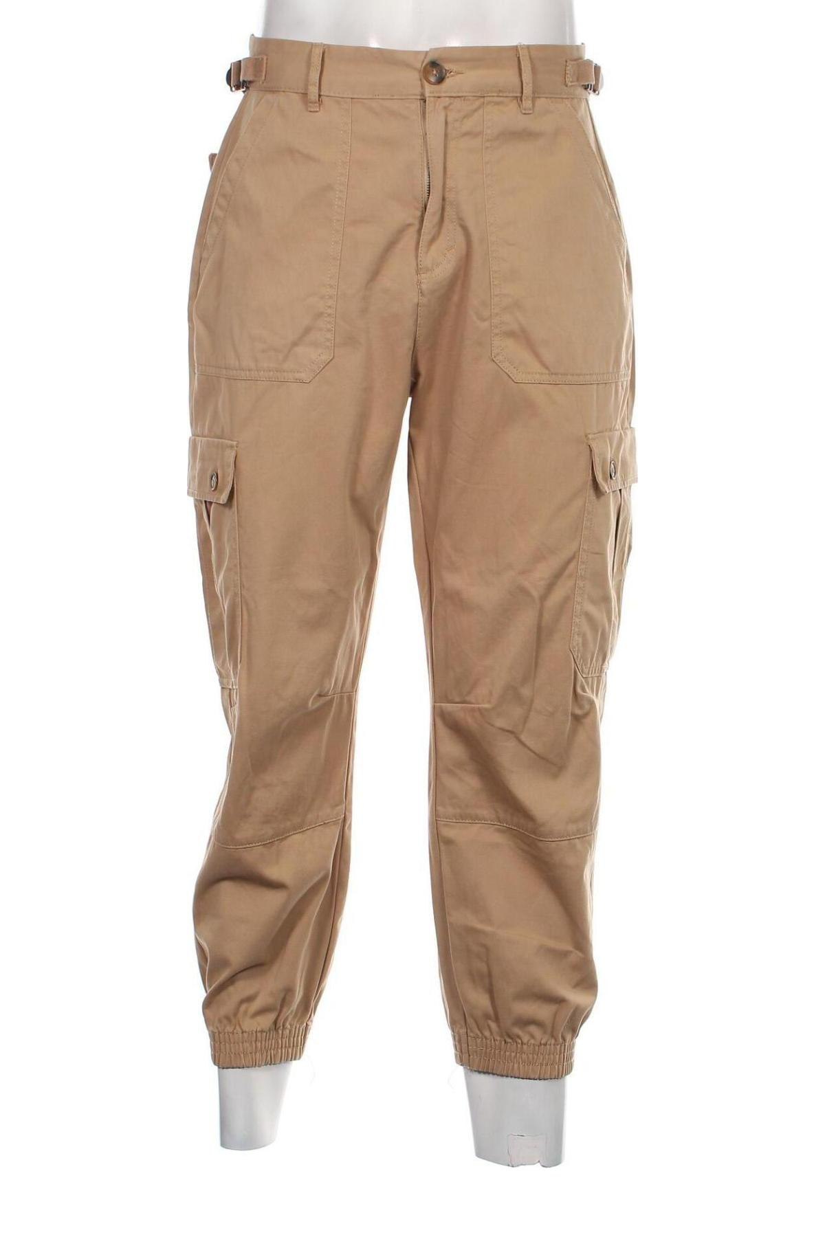 Ανδρικό παντελόνι Pull&Bear, Μέγεθος M, Χρώμα  Μπέζ, Τιμή 12,35 €