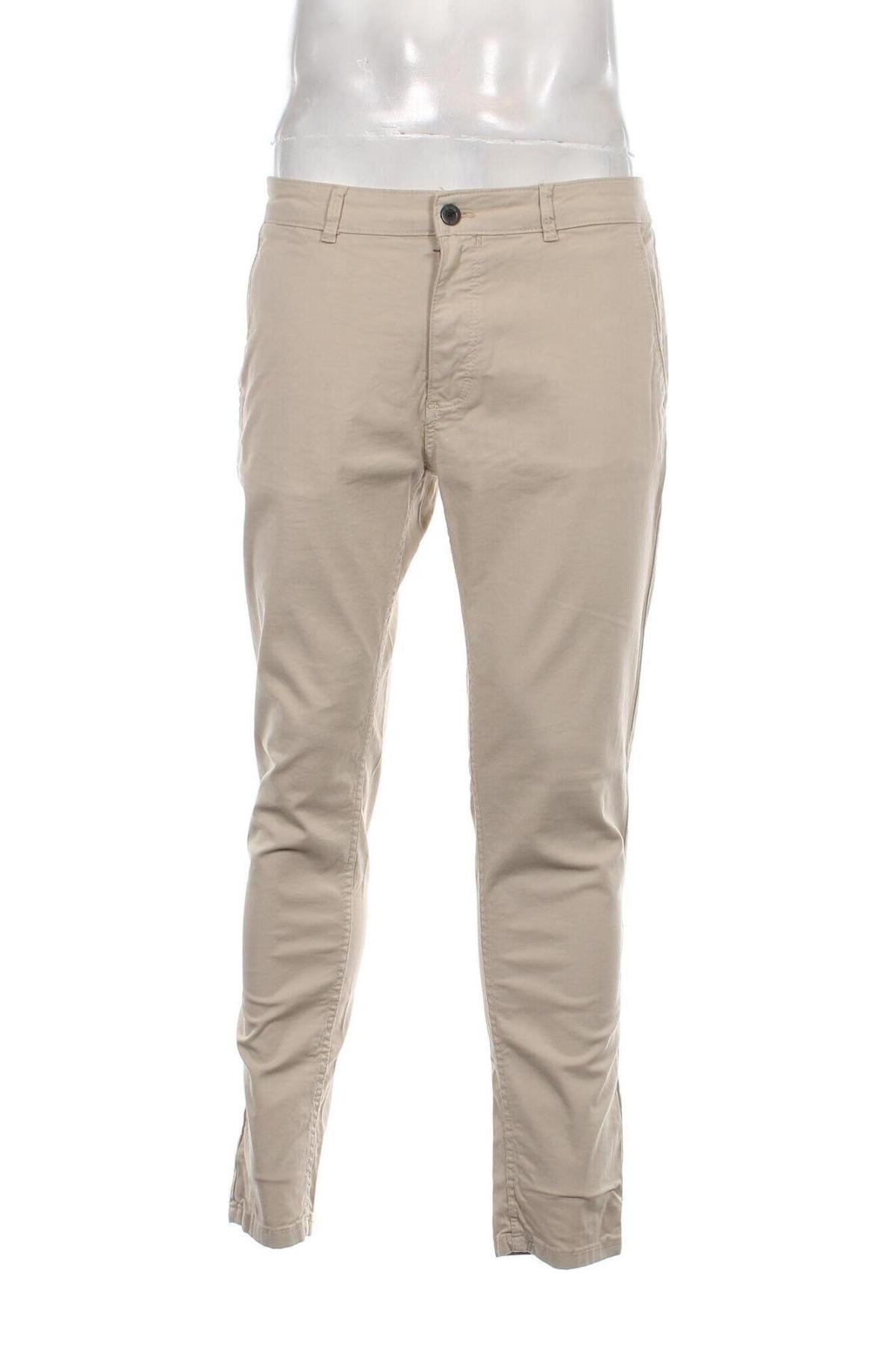 Мъжки панталон Zara Man, Размер M, Цвят Бежов, Цена 44,75 лв.