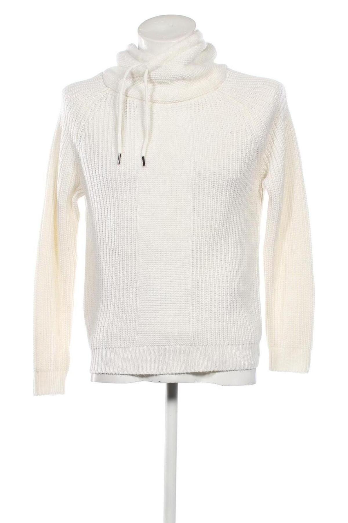 Мъжки пуловер Bershka, Размер S, Цвят Екрю, Цена 7,83 лв.