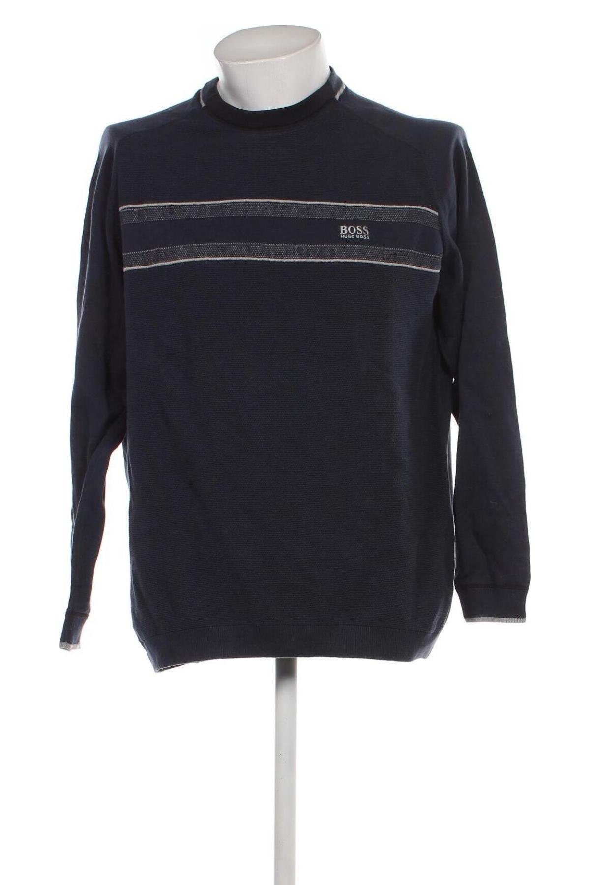 Мъжки пуловер Hugo Boss, Размер XXL, Цвят Син, Цена 98,00 лв.