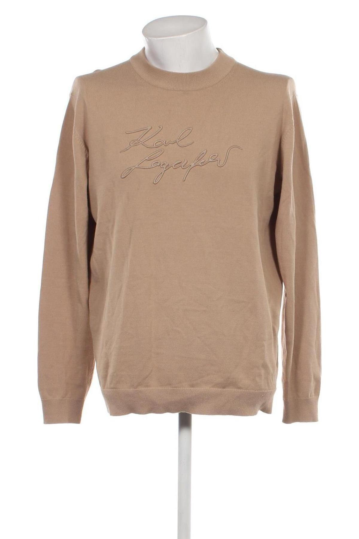 Мъжки пуловер Karl Lagerfeld, Размер XL, Цвят Бежов, Цена 234,00 лв.