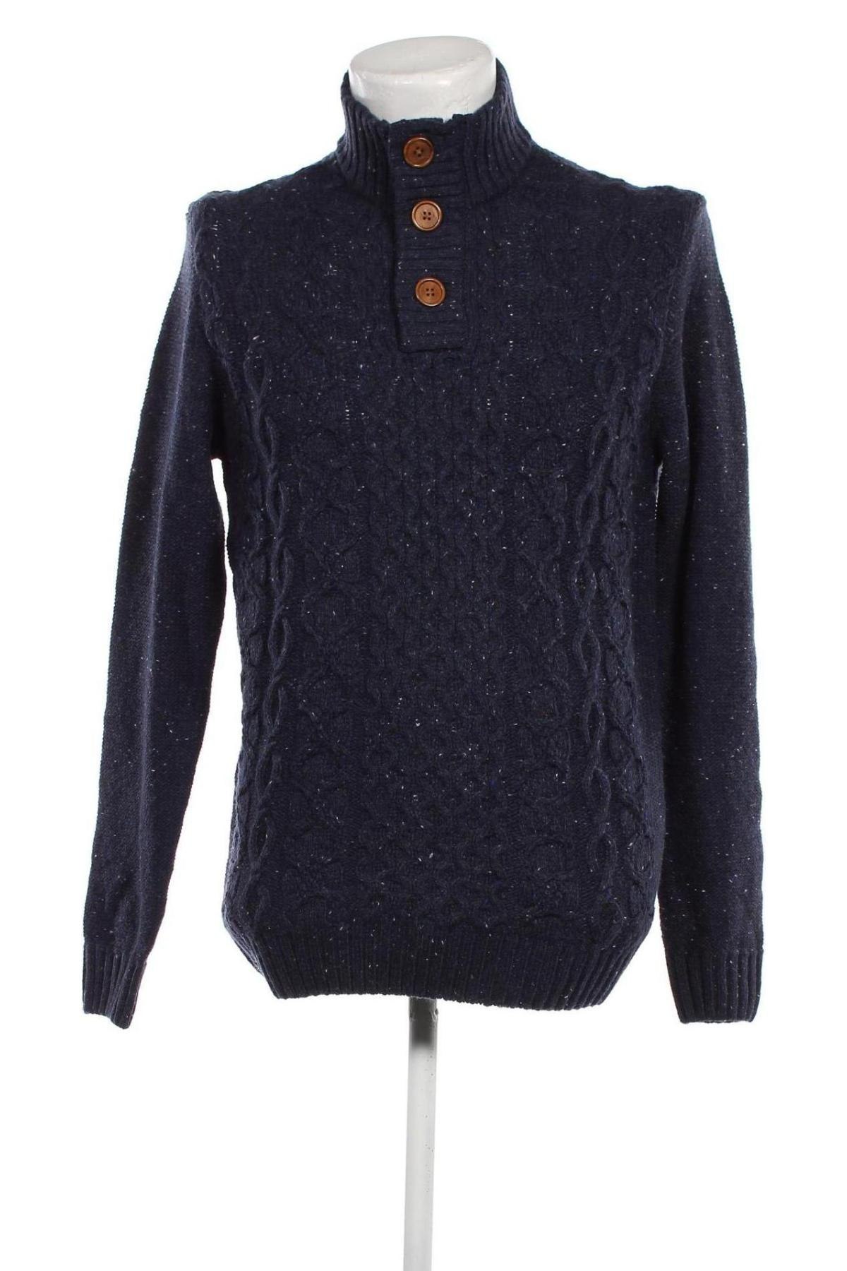 Мъжки пуловер Pier One, Размер L, Цвят Син, Цена 25,76 лв.