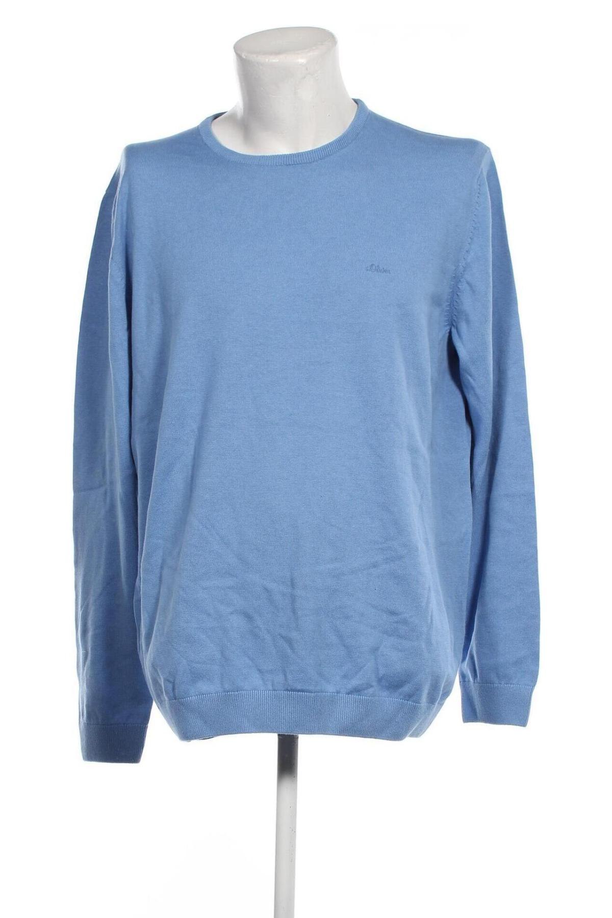 Мъжки пуловер S.Oliver, Размер XXL, Цвят Син, Цена 24,00 лв.
