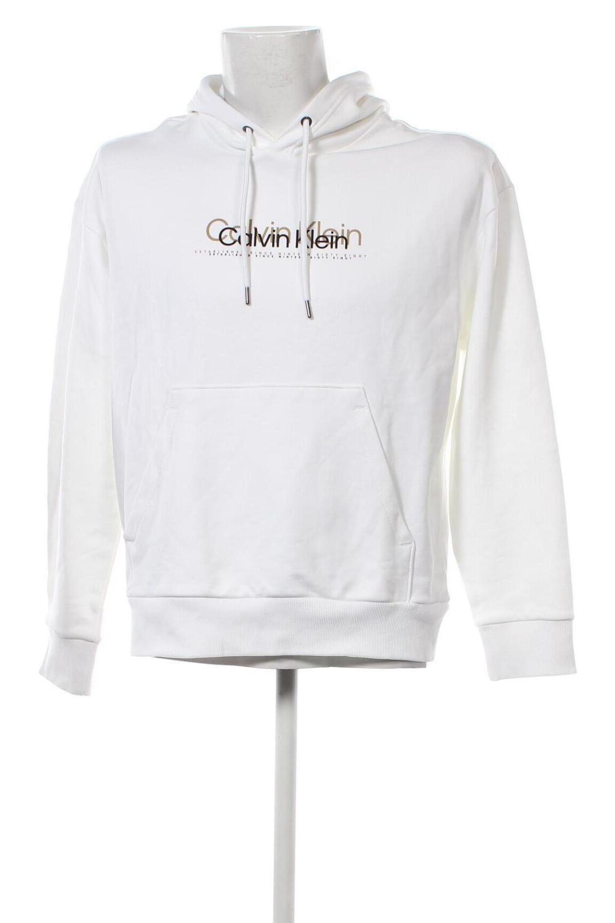 Herren Sweatshirt Calvin Klein, Größe M, Farbe Weiß, Preis 77,32 €