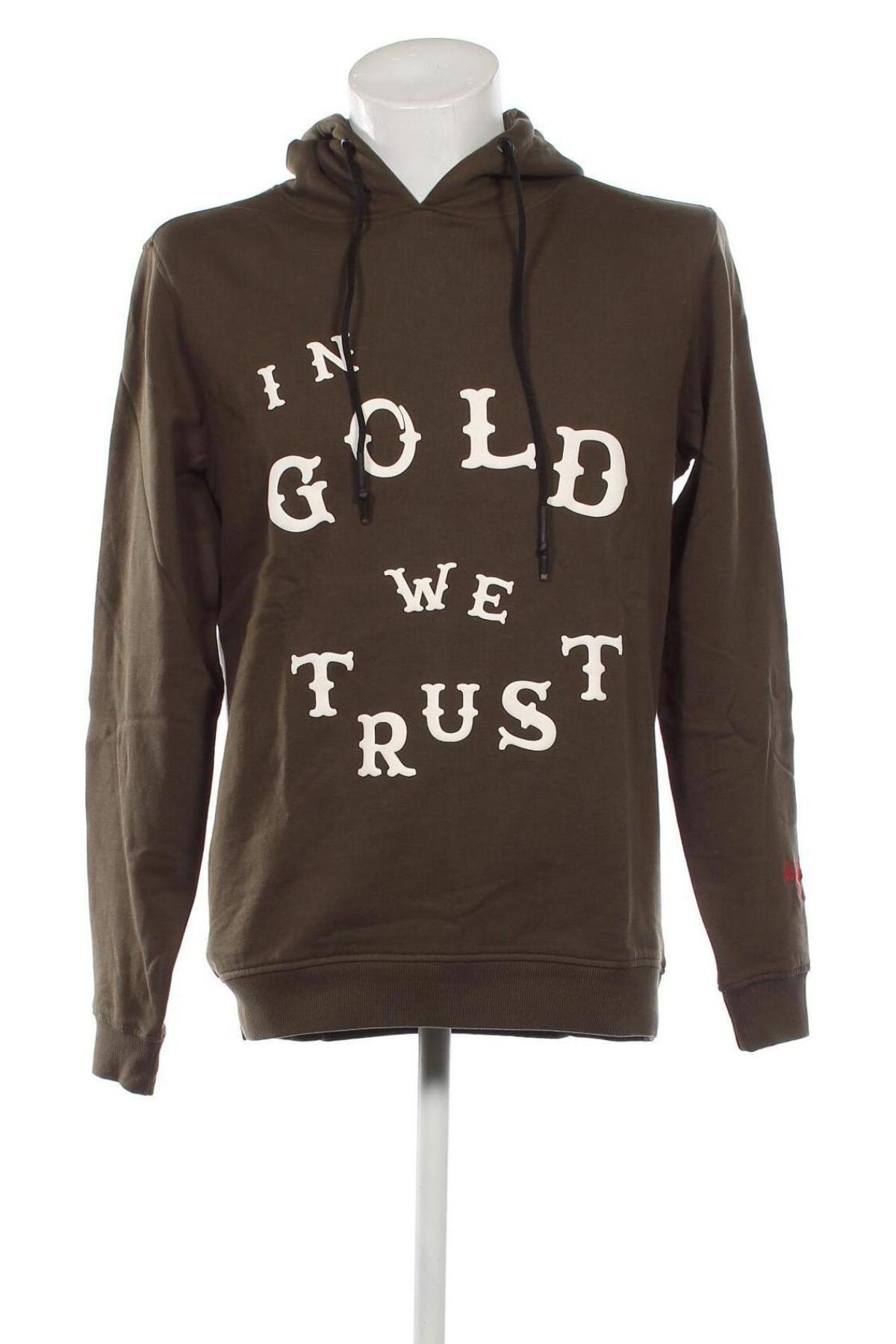 Férfi sweatshirt In Gold We Trust, Méret S, Szín Zöld, Ár 6 184 Ft