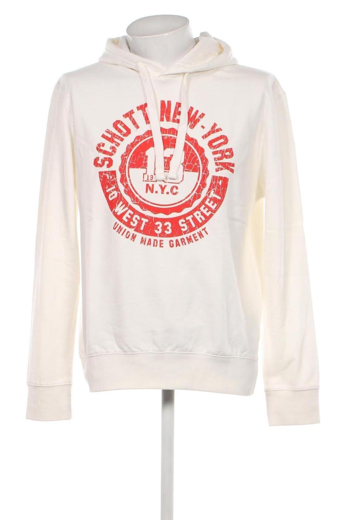 Herren Sweatshirt Schott, Größe XL, Farbe Weiß, Preis € 56,44