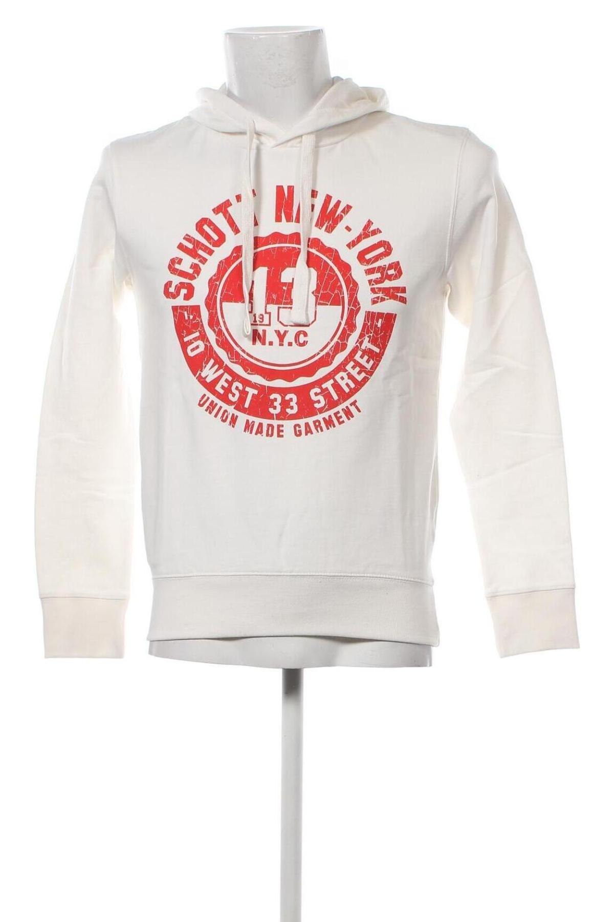 Herren Sweatshirt Schott, Größe S, Farbe Weiß, Preis € 34,79