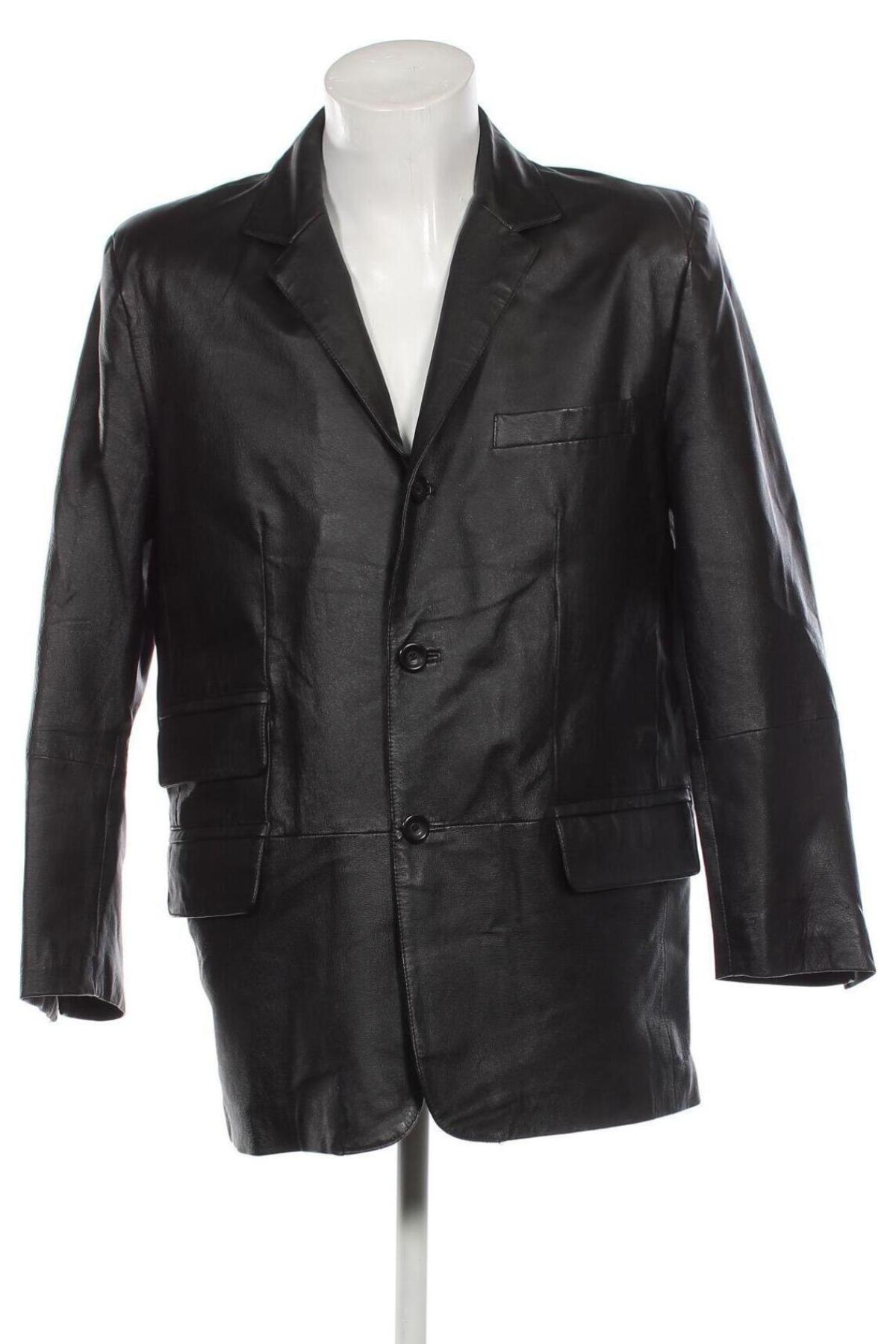 Pánská kožená bunda , Velikost L, Barva Černá, Cena  1 058,00 Kč
