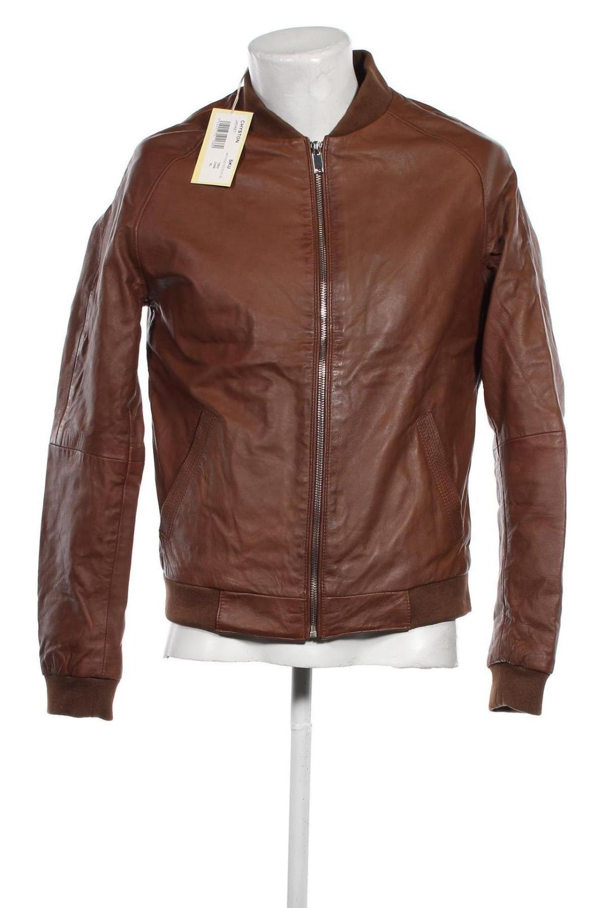 Pánska kožená bunda  Chyston, Veľkosť L, Farba Hnedá, Cena  248,97 €