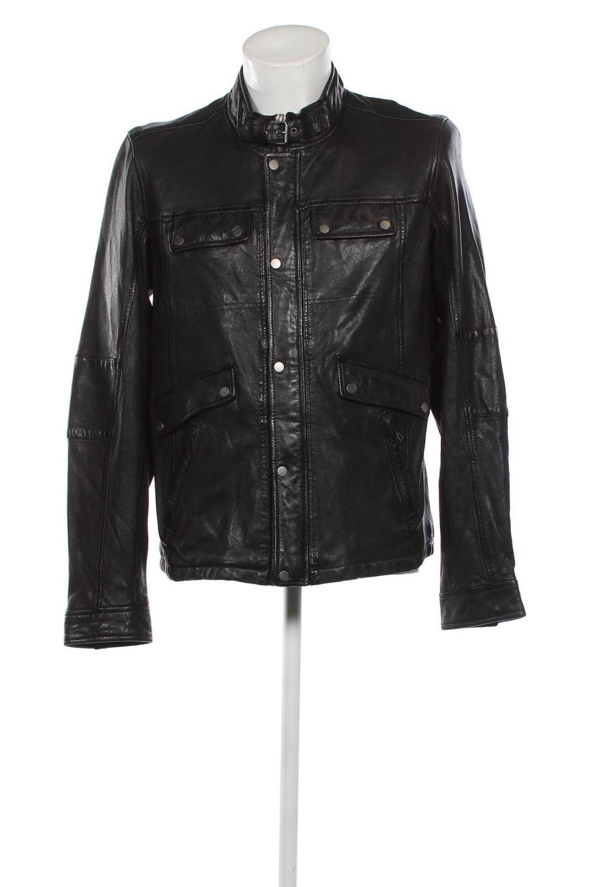 Ανδρικό δερμάτινο μπουφάν Oakwood, Μέγεθος XL, Χρώμα Μαύρο, Τιμή 248,97 €