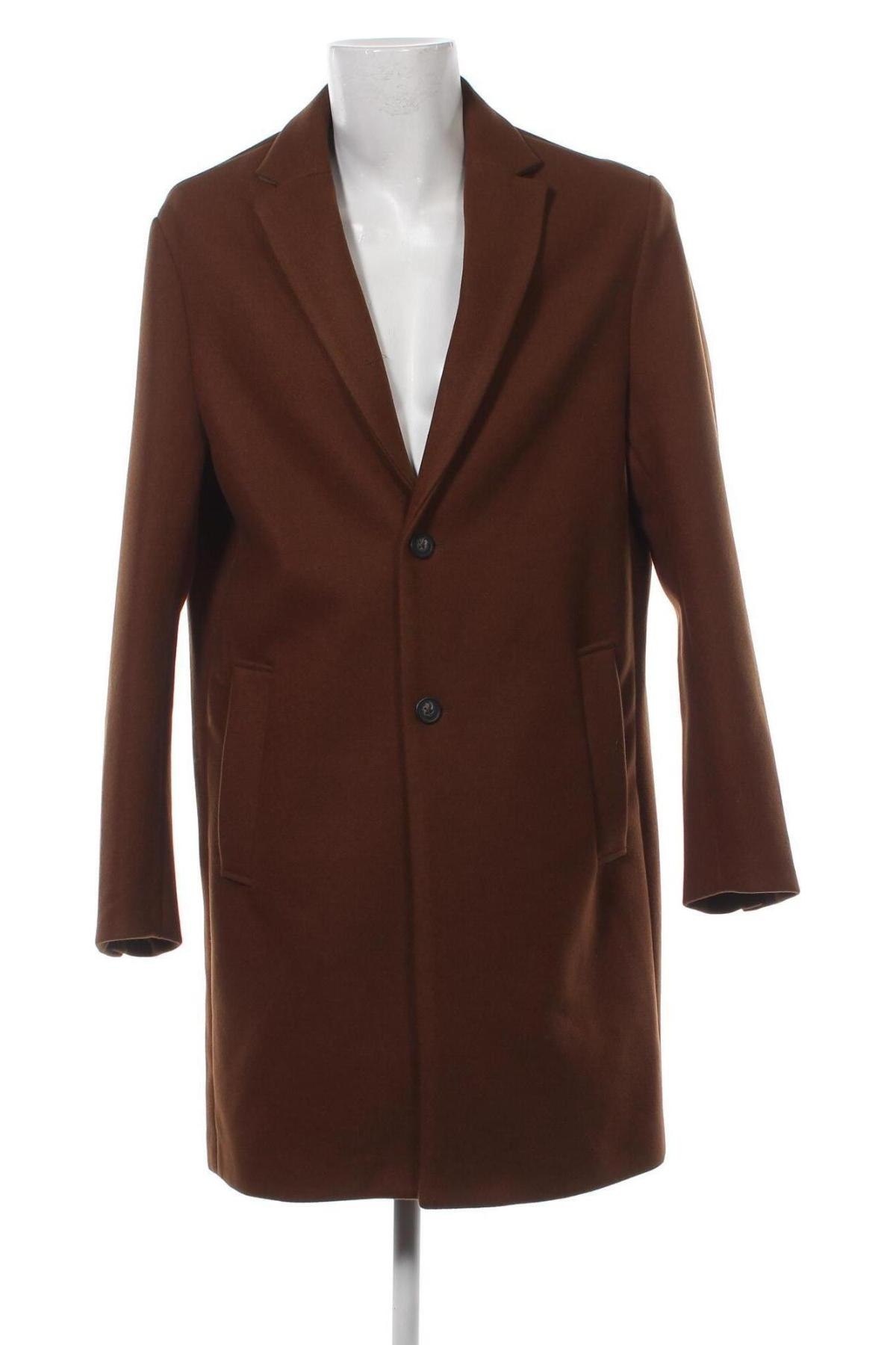 Мъжко палто Pull&Bear, Размер XL, Цвят Кафяв, Цена 43,00 лв.
