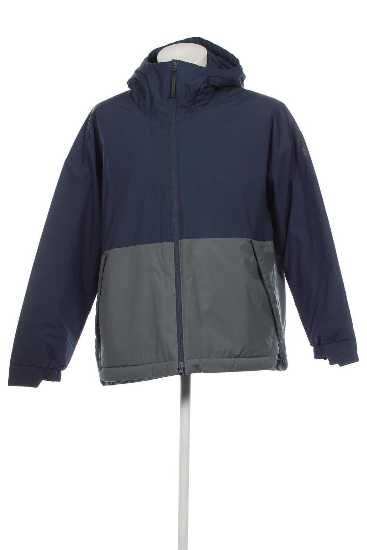 Ανδρικό μπουφάν Adidas, Μέγεθος L, Χρώμα Μπλέ, Τιμή 77,57 €