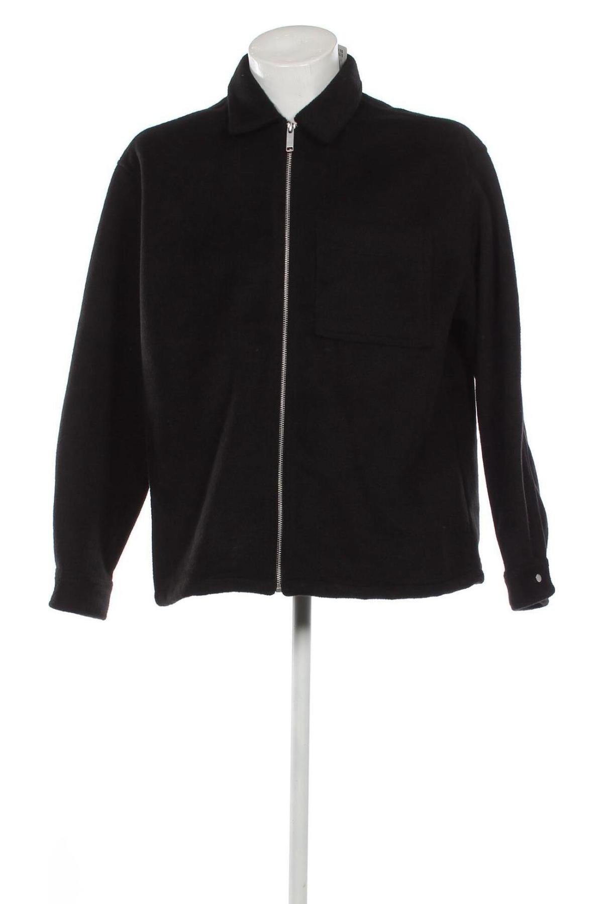 Ανδρικό μπουφάν Bershka, Μέγεθος L, Χρώμα Μαύρο, Τιμή 28,58 €