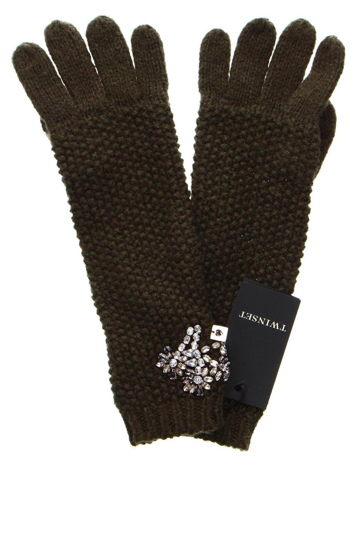 Handschuhe TWINSET, Farbe Grün, Preis 34,00 €