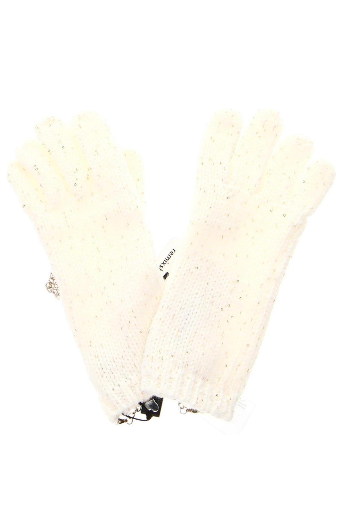 Ръкавици TWINSET, Цвят Екрю, Цена 68,00 лв.