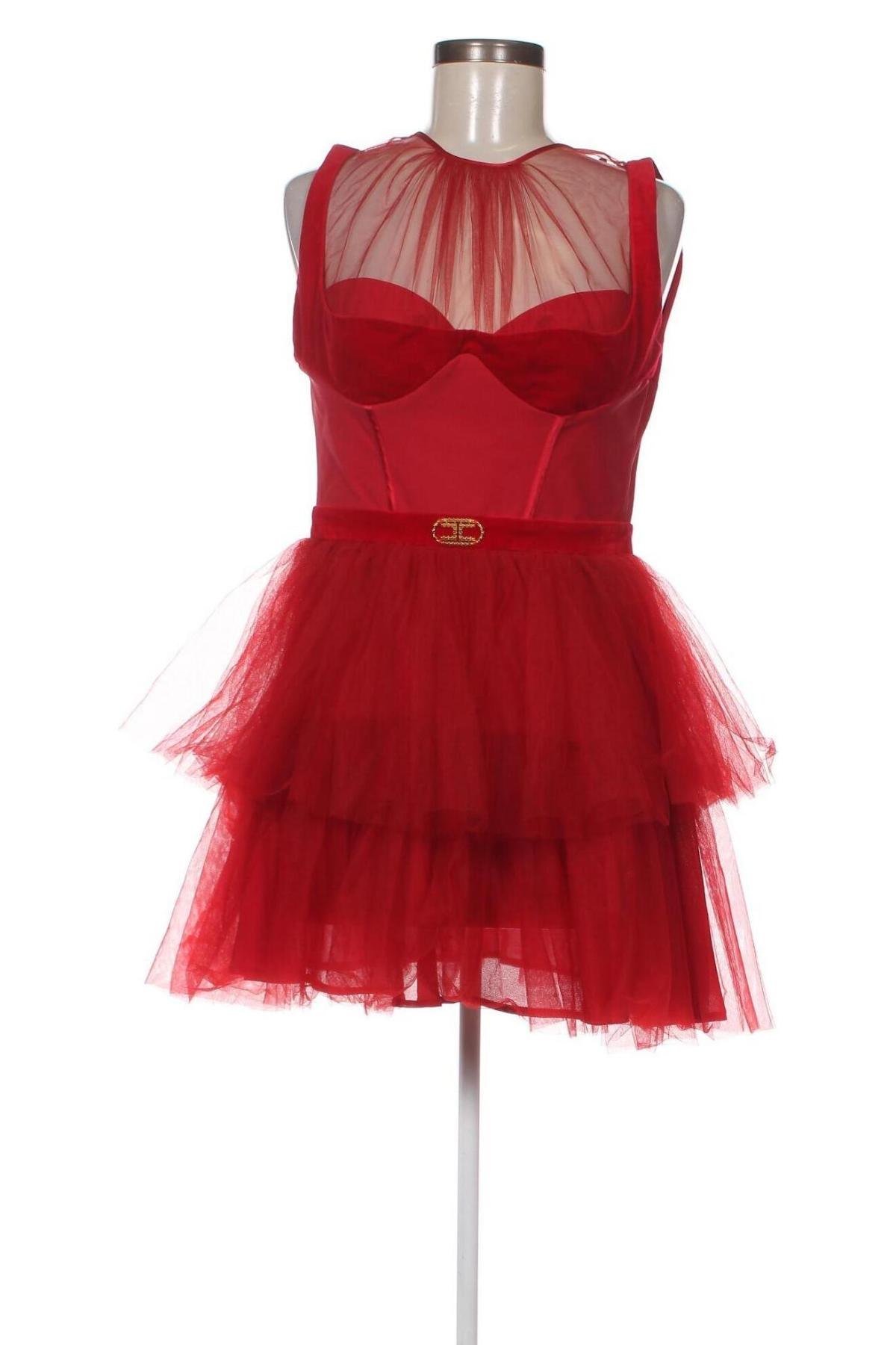 Šaty  Elisabetta Franchi, Veľkosť XS, Farba Červená, Cena  272,68 €