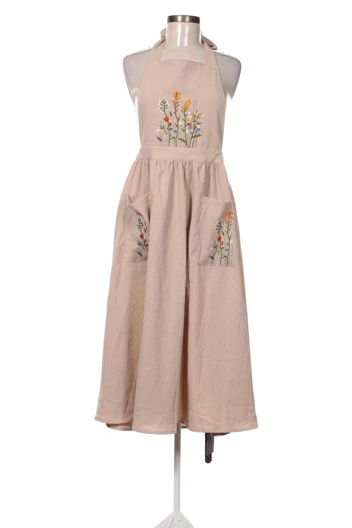 Dámské šaty s tráky Romwe, Velikost L, Barva Béžová, Cena  733,00 Kč