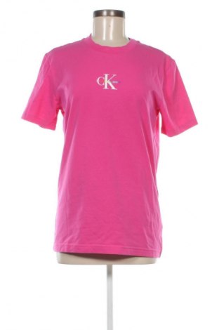 Damski T-shirt Calvin Klein Jeans, Rozmiar M, Kolor Różowy, Cena 268,99 zł