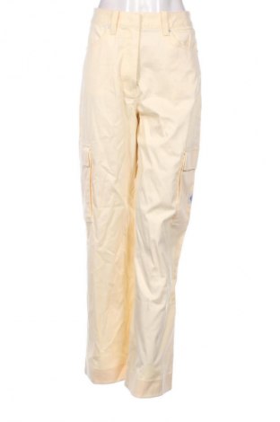 Pantaloni de femei Calvin Klein Jeans, Mărime S, Culoare Ecru, Preț 654,99 Lei