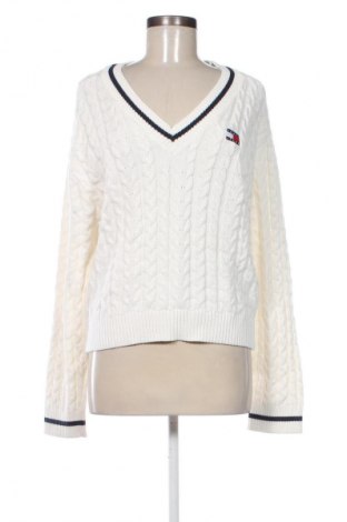 Дамски пуловер Tommy Jeans, Размер S, Цвят Бял, Цена 134,99 лв.