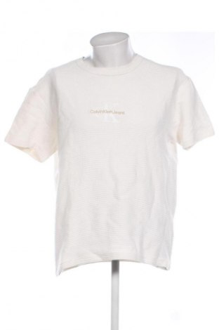 Męska bluzka Calvin Klein Jeans, Rozmiar XL, Kolor ecru, Cena 325,99 zł