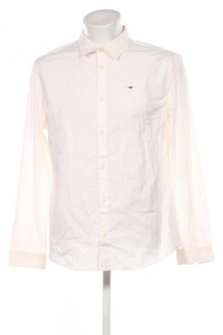 Herrenhemd Tommy Jeans, Größe L, Farbe Ecru, Preis € 40,18