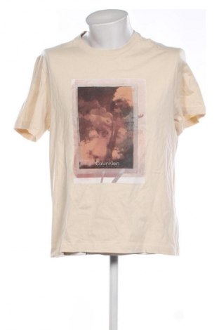 Ανδρικό t-shirt Calvin Klein, Μέγεθος L, Χρώμα  Μπέζ, Τιμή 52,99 €
