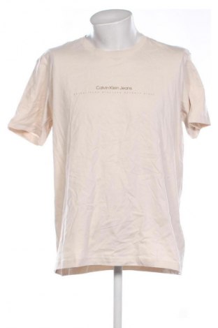 Herren T-Shirt Calvin Klein Jeans, Größe XXL, Farbe Beige, Preis 45,99 €