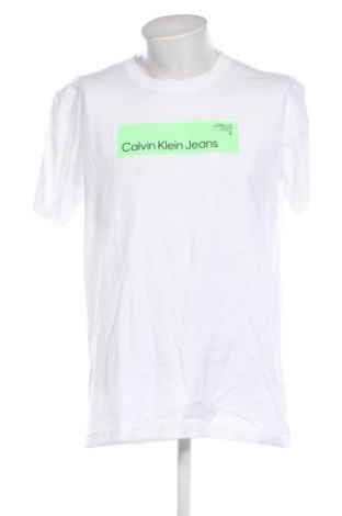 Мъжка тениска Calvin Klein Jeans, Размер XL, Цвят Бял, Цена 77,99 лв.