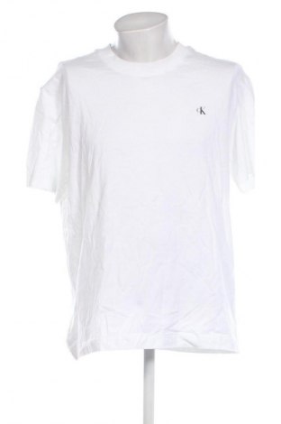 Herren T-Shirt Calvin Klein Jeans, Größe XL, Farbe Weiß, Preis 56,99 €