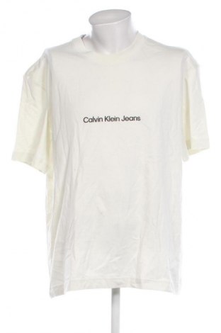 Herren T-Shirt Calvin Klein Jeans, Größe XXL, Farbe Ecru, Preis € 53,99