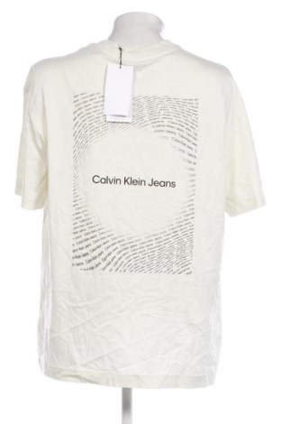 Herren T-Shirt Calvin Klein Jeans, Größe XXL, Farbe Ecru, Preis € 53,99