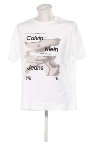 Herren T-Shirt Calvin Klein Jeans, Größe L, Farbe Weiß, Preis € 57,99