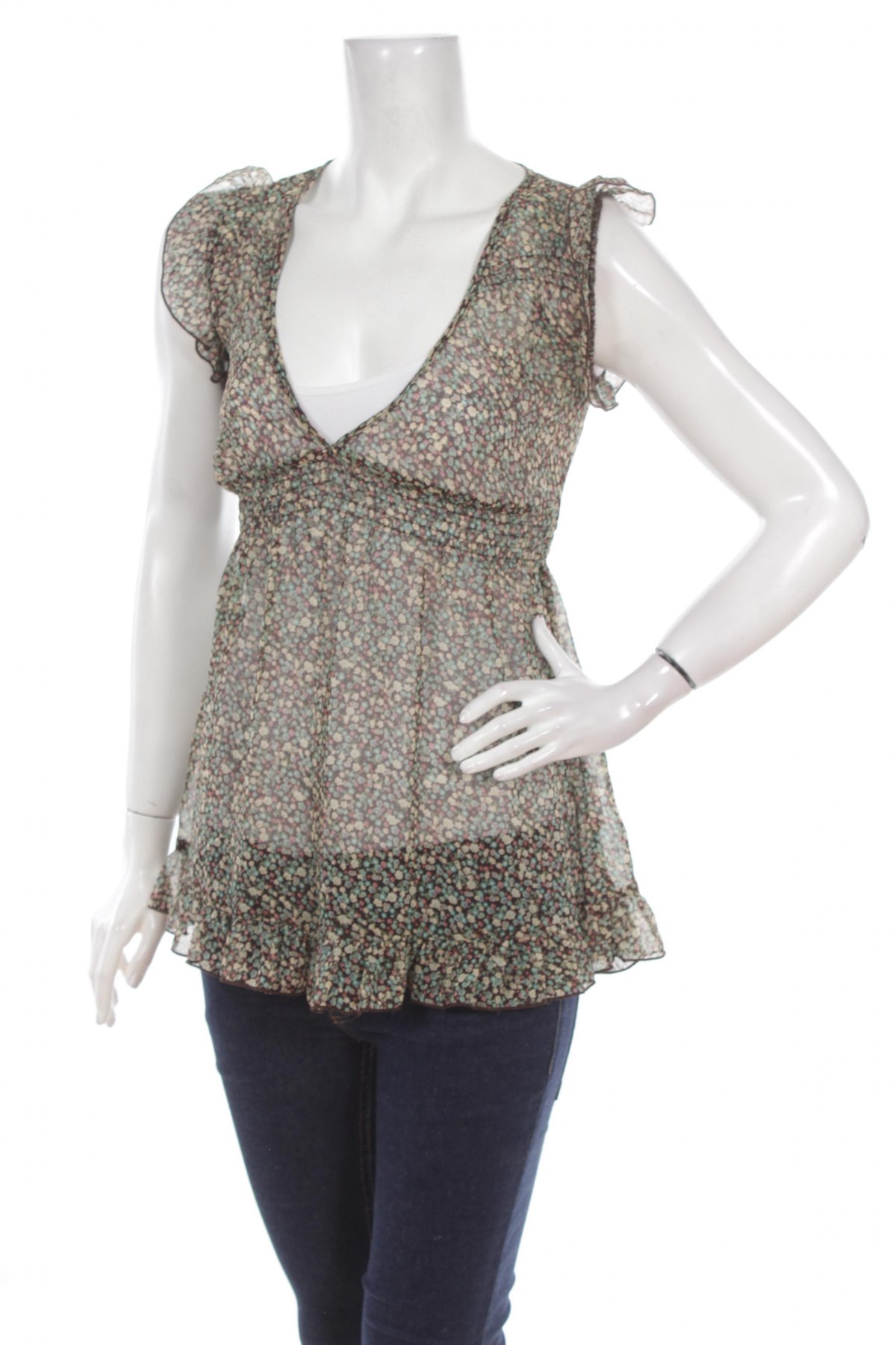 Дамска блуза Nulu By New Look, Размер XS, Цвят Многоцветен, Цена 14,00 лв.