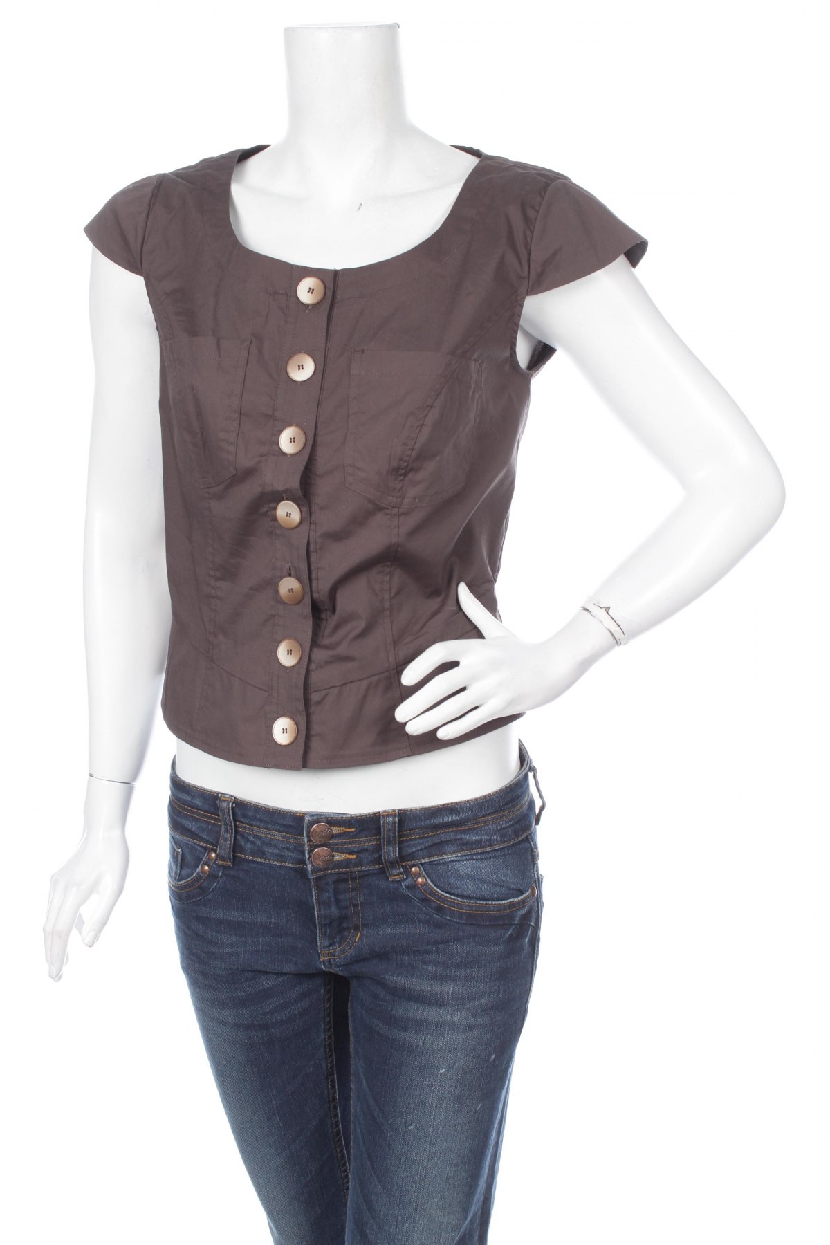 Γυναικείο πουκάμισο Ashley Brooke, Μέγεθος S, Χρώμα Καφέ, Τιμή 13,61 €