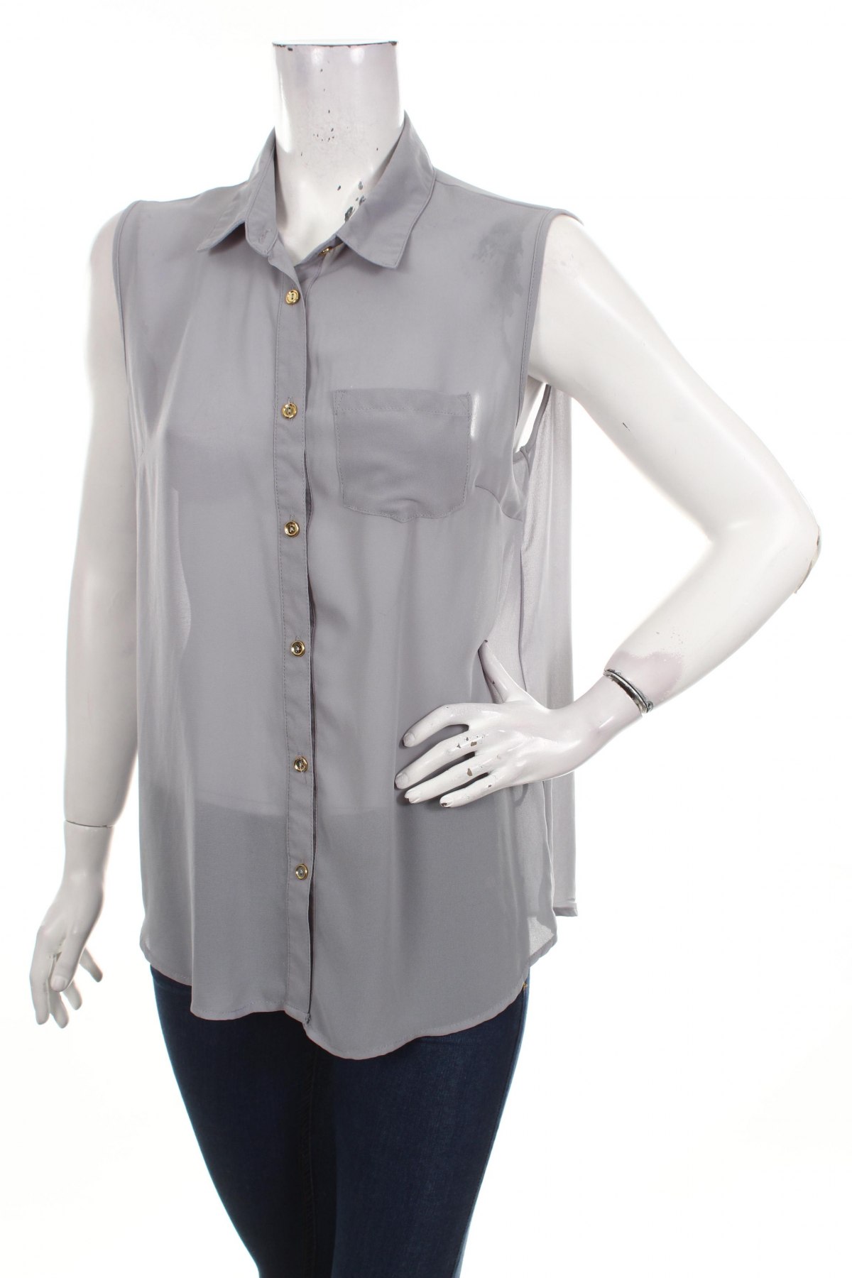 Γυναικείο πουκάμισο Atmosphere, Μέγεθος L, Χρώμα Γκρί, Τιμή 9,90 €