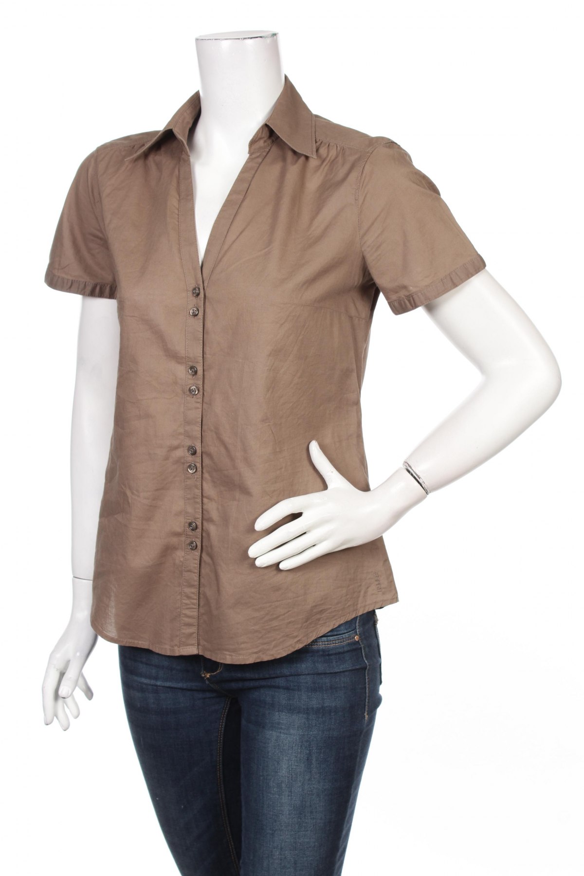 Γυναικείο πουκάμισο Esprit, Μέγεθος S, Χρώμα Καφέ, Τιμή 11,75 €