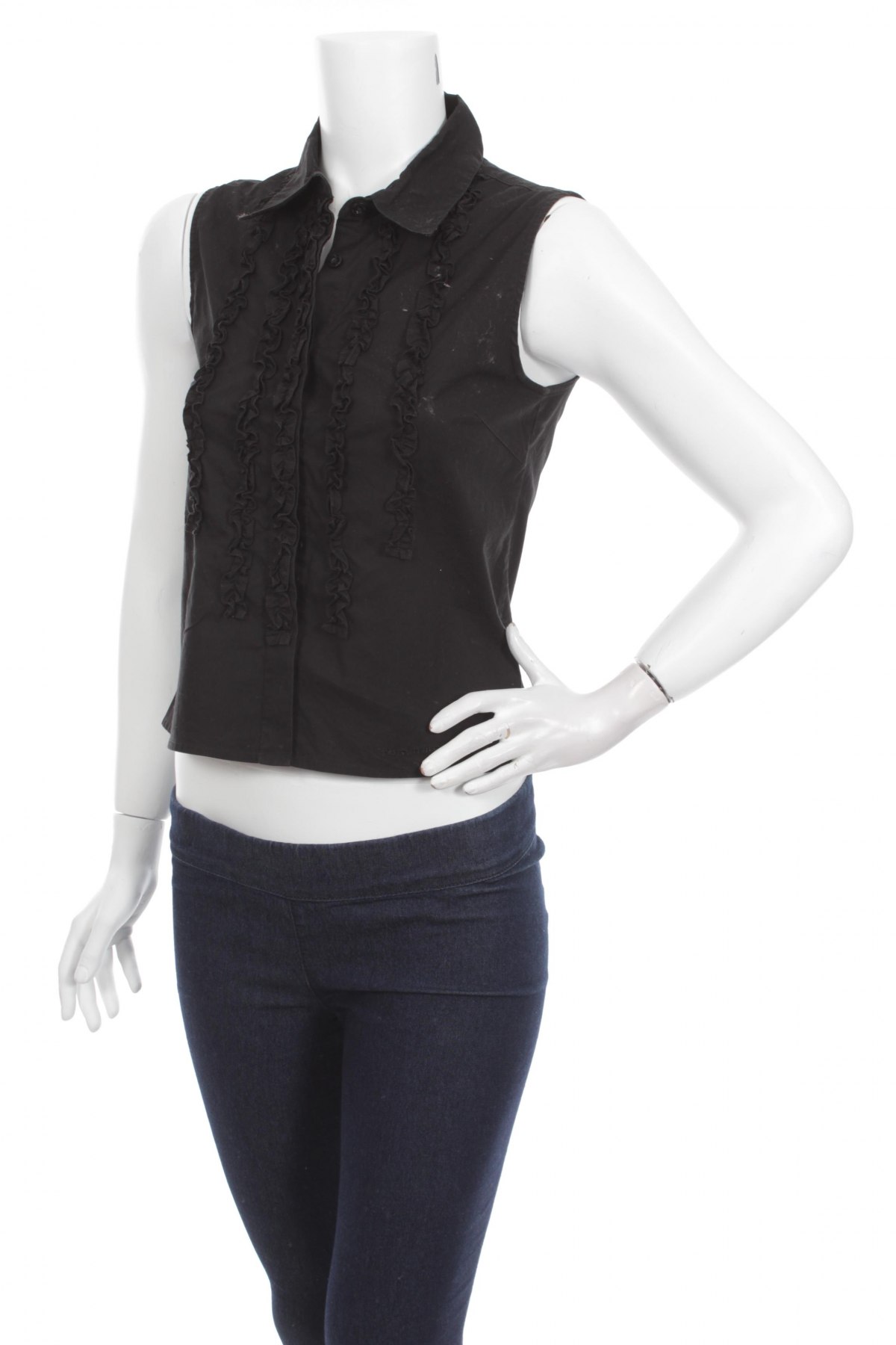 Γυναικείο πουκάμισο Tom Tailor, Μέγεθος S, Χρώμα Μαύρο, Τιμή 11,13 €
