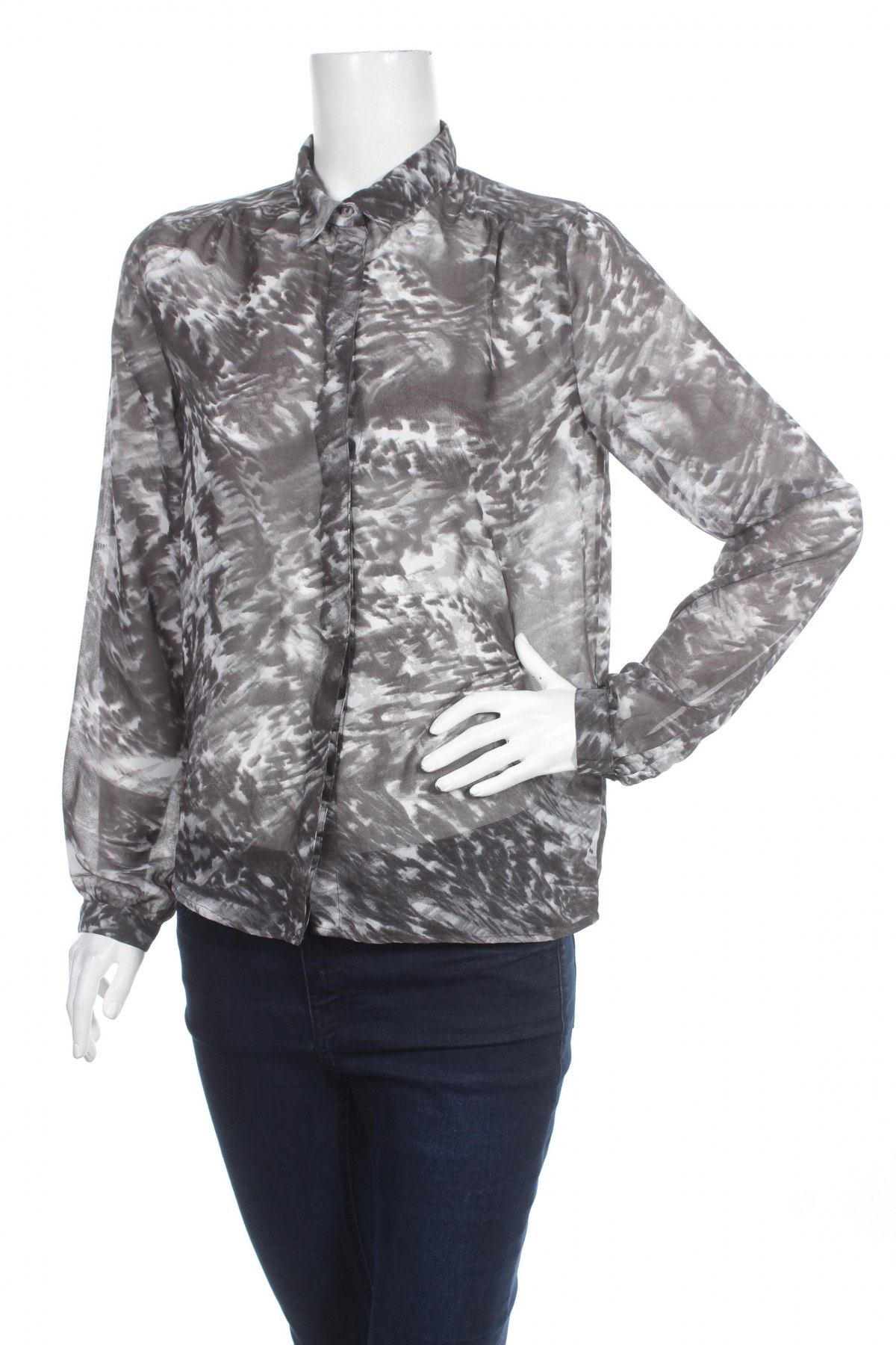 Γυναικείο πουκάμισο Ichi, Μέγεθος S, Χρώμα Γκρί, Τιμή 13,61 €