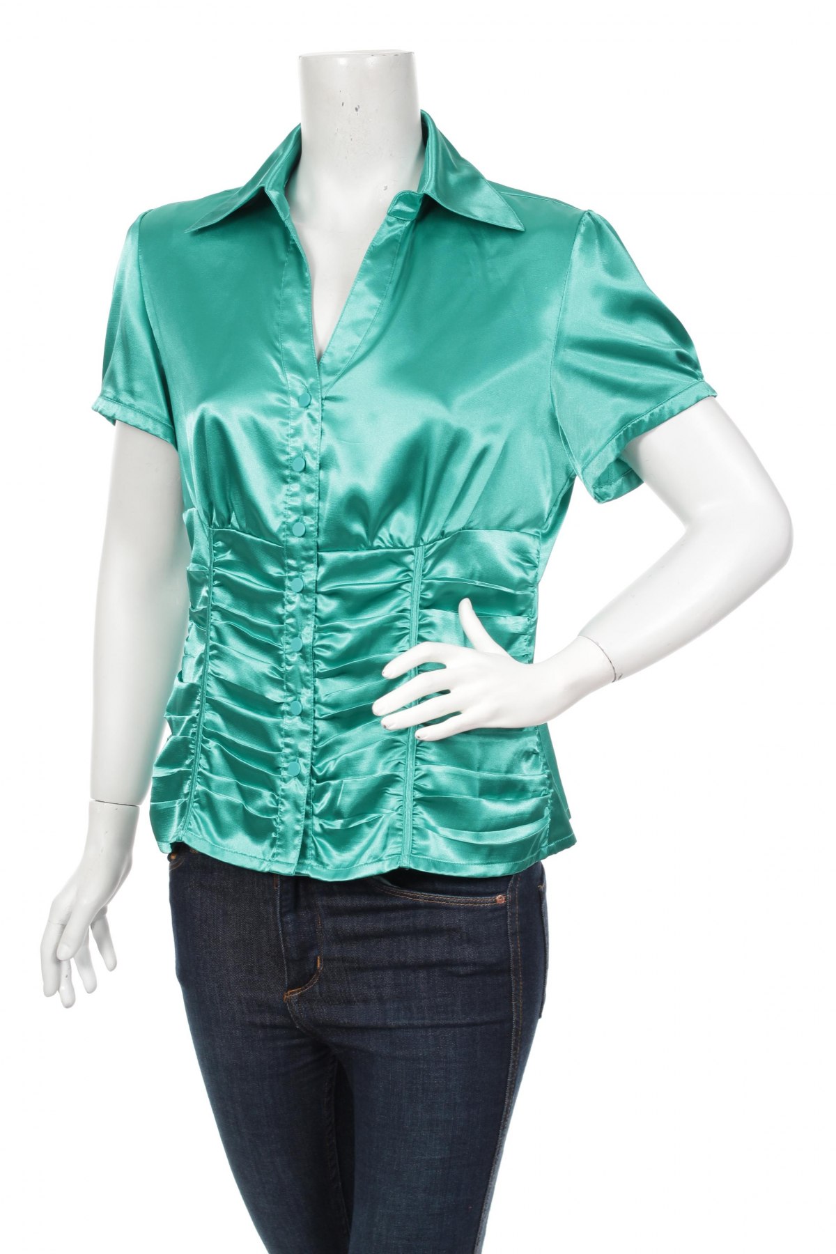 Γυναικείο πουκάμισο John Baner, Μέγεθος L, Χρώμα Πράσινο, Τιμή 14,43 €