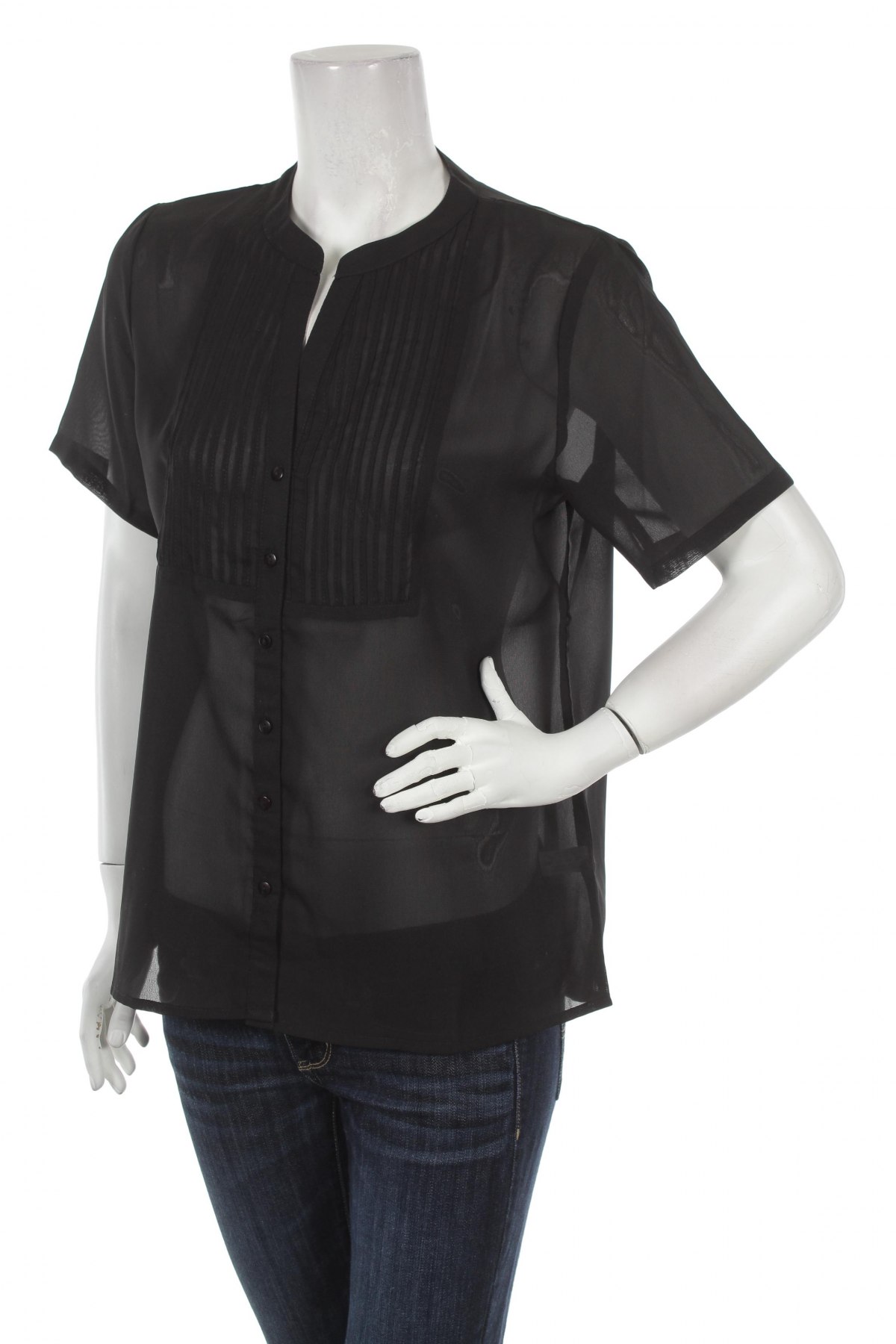 Γυναικείο πουκάμισο Life Line, Μέγεθος L, Χρώμα Μαύρο, Τιμή 10,52 €